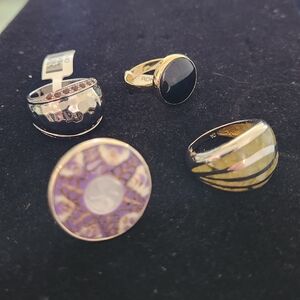 Collection Of 4 Silver Rings! Huge Sale! All Size 10